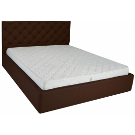 Кровать Двуспальная Richman Ковентри VIP 160 х 200 см Флай 2231 A1 С дополнительной металлической цельносварной рамой Темно-коричневая