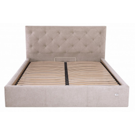 Кровать двуспальная Richman Бристоль Comfort 160 х 200 см Rosto 13 С подъемным механизмом и нишей для белья Бежевая