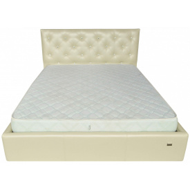 Кровать Richman Бристоль VIP 140 х 200 см Мадрас Перламутр 3 White С дополнительной металлической цельносварной рамой С1 Белая