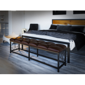 Пуф ліжковий Tenero Спліт 155х37х45 см Чорний/коричневий (1000002164)