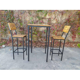 Комплект барний (стіл + стільці) GoodsMetall у стилі Лофт БК71