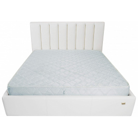 Ліжко Двоспальне Richman Санам VIP 160 х 200 см Boom 01 З додатковою металевою цільносварною рамою Біле