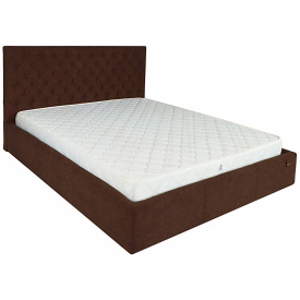 Ліжко Richman Кембридж VIP 120 х 190 см Місті Chocolate З додатковою металевою цільносварною рамою Темно-коричневе