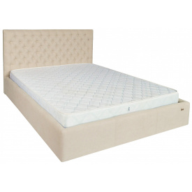 Ліжко Двоспальне Richman Кембридж VIP 180 х 200 см Місті Milk A1 З додатковою металевою цільносварною рамою Бежева