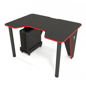Геймерський ігровий стіл ZEUS IVAR-1200, чорний/червоний