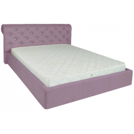 Ліжко Richman Лондон VIP 140 х 200 см Fibril 24 C1 З додатковою металевою цільнозварною рамою Темно-рожева