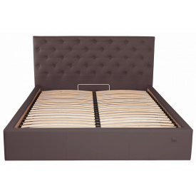 Кровать Двуспальная Richman Ковентри VIP 160 х 200 см Флай 2231 С дополнительной металлической цельносварной рамой Темно-коричневая