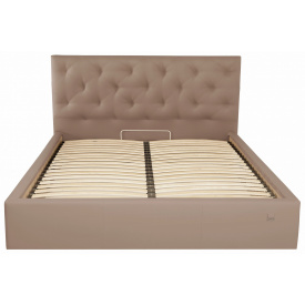 Кровать Richman Бристоль VIP 120 х 190 см Флай 2213 С дополнительной металлической цельносварной рамой Светло-коричневая