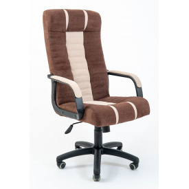 Офісне крісло керівника Richman Атлант Місті Пластик М2 AnyFix Шоколадно-бежеве