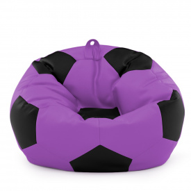 Крісло мішок М'яч Оксфорд 120см Студія Комфорту Великий Фіолетовий + Чорний