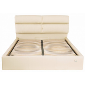 Кровать Двуспальная Richman Оксфорд VIP 160 х 200 см Флай 2207 С дополнительной металлической цельносварной рамой Бежевая