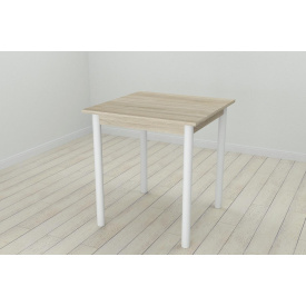 Стол кухонный Ferrum-decor Агата 75x70x70 Белый ДСП Сонома 32мм (AGA0032)