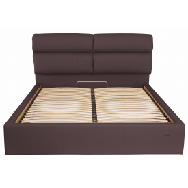 Кровать Двуспальная Richman Оксфорд VIP 180 х 200 см Флай 2231 С дополнительной металлической цельносварной рамой Серая Темно-коричневая