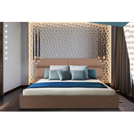 Кровать Richman Эдинбург VIP 120 х 190 см Флай 2213 С дополнительной металлической цельносварной рамой Светло-коричневая