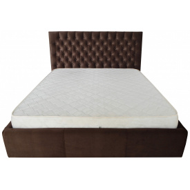 Ліжко Richman Кембридж VIP 140 х 190 см Missoni 011 З додатковою металевою цільносварною рамою Темно-коричневе