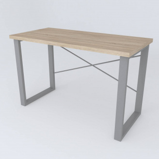Письмовий стіл Ferrum-decor Драйв 750x1400x700 Сірий метал ДСП Дуб Сонома 32 мм (DRA242)