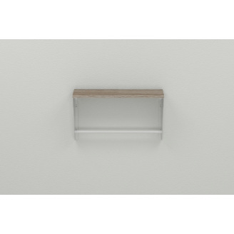 Полка настенная Ferrum-decor Свит 300x700x150 металл Белый ДСП Сонома Трюфель 16 мм (SVI0054)