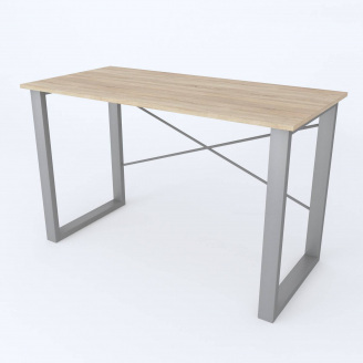 Письмовий стіл Ferrum-decor Драйв 750x1400x700 Сірий метал ДСП Дуб Сонома 16 мм (DRA116)