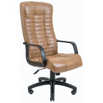 Офисное Кресло Руководителя Richman Атлант Титан Cream Пластик М1 Tilt Светло-коричневое