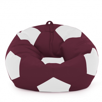 Кресло мешок Мяч Оксфорд 120см Студия Комфорта размер Большой Бордовый + Белый