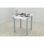 Стол кухонный Ferrum-decor Диего 75x70x70 Серый ДСП Белое 16мм (DIE0050) Красноград