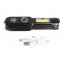 Карманный фонарик ручной Mountain WOLF Q1 micro USB COB Зум АКБ c магнитом Іршава