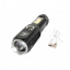 Карманный фонарик ручной Mountain WOLF Q1 micro USB COB Зум АКБ c магнитом Вільнянськ
