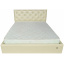 Ліжко Richman Брістоль VIP 140 х 190 см Мадрас Перламутр 3 White З додатковою металевою цільнозварною рамою С1 Біла Лубни