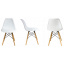 Круглий стіл JUMI Scandinavian Design white 80см. + 4 сучасні скандинавські стільці Миколаїв