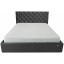 Ліжко Richman Ковентрі VIP 140 х 200 см Missoni 009 З додатковою металевою цільнозварною рамою Темно-сіра Суми