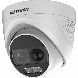 2 Мп ColorVu Turbo HD видеокамера Hikvision с PIR датчиком и сиреной DS-2CE72DFT-PIRXOF (2.8 мм)