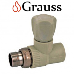 Grauss Кран радиаторный прямой вентильный 20x1/2"н Германия Цумань