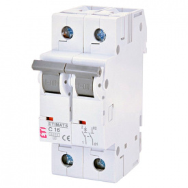 Автоматичний вимикач ETIMAT 6 1p+N C16A ETI