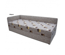Ліжко Віка Болеро з матрацом меблева тканина 82х202х65 см