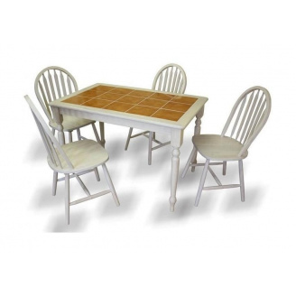 Обеденный стол ONDER MEBLI СТ 3045 беленый дуб/тис