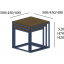 Стол журнальный Металл-Дизайн Кубо 3 в 1 520х500х500 мм черный бархат Ровно