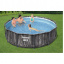 Каркасный бассейн Bestway Wood Style 5614Z (427х107) с картриджным фильтром Львов