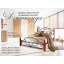 Ліжко Метал-Дизайн Джоконда на дерев'яних ногах 1900(2000)х1800 мм чорний оксамит Тернопіль