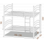 Кровать 2 яруса разборная Металл-Дизайн Маргарита 1900(2000)х800 мм черный бархат/черный Киев