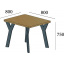 Стол обеденный Металл-Дизайн Уно (4 ноги) 750х800х800 мм 50х25 черный бархат Киев