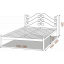 Ліжко Метал-Дизайн Адель 1900(2000)х1400 мм чорний оксамит Київ