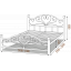 Кровать Металл-Дизайн Джоконда на деревянных ногах 1900(2000)х1400 мм черный бархат Киев