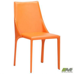 Шкіряний стілець Artisan помаранчевий для вітальні, кухні Тернопіль