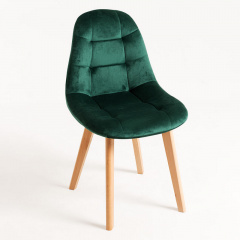 Мягкий стул SDM Лорена зеленый на деревянных ножках Львов