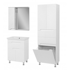 Комплект мебели для ванной комнаты Симетри 55 белый с умывальником Кредо 55