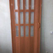 Двері гармошка напівзасклені 1020х2030х10мм Вільха метрова №5
