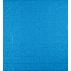 Самоклеюча декоративна 3D панель під синю цеглу 700x770x5 мм Тернопіль