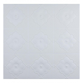 Самоклеюча декоративна 3D панель біла лілія 700x700x5.5 мм