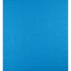 Самоклеющаяся декоративная 3D панель под синий кирпич 700x770x5 мм