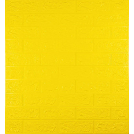 Самоклеющаяся декоративная 3D панель под желтый кирпич 700x770x5 мм